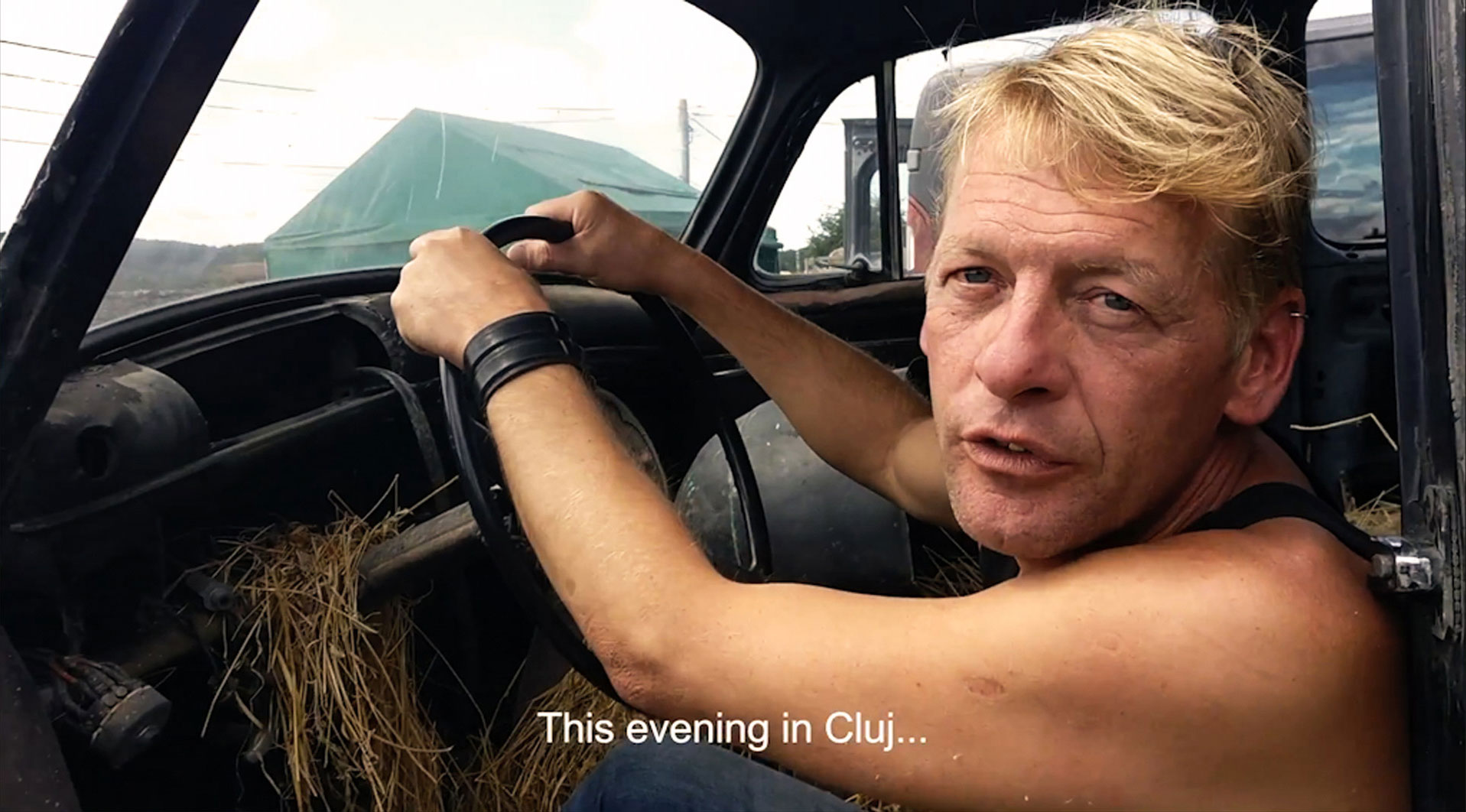 Steve announcing our concert in Cluj in Romania