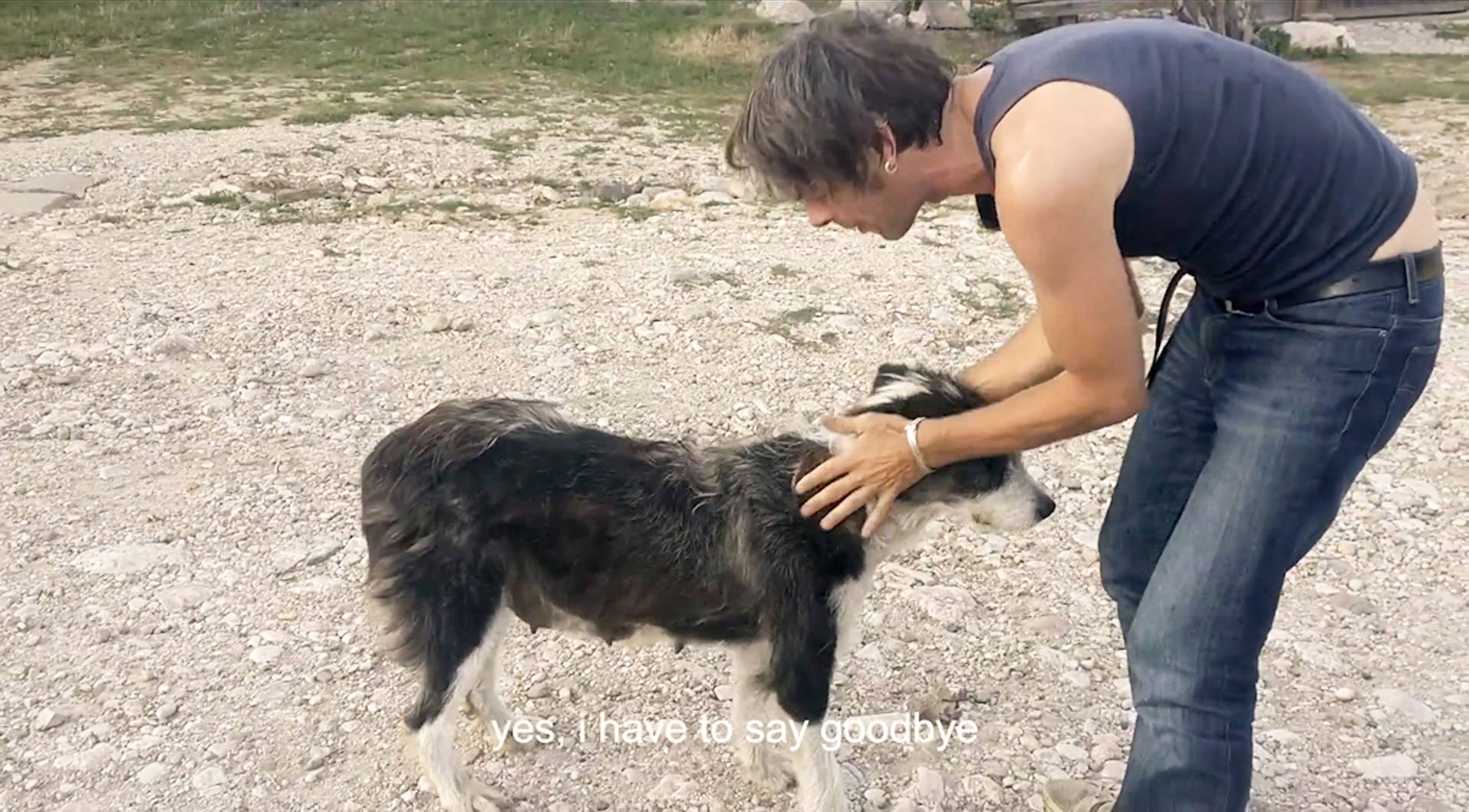 Dirk saying goodbuy to a local dog