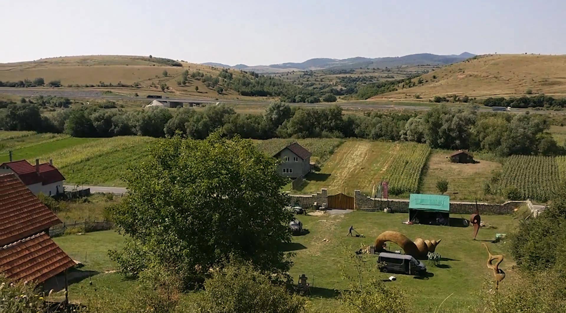 View of the beautiful garden of our hosts