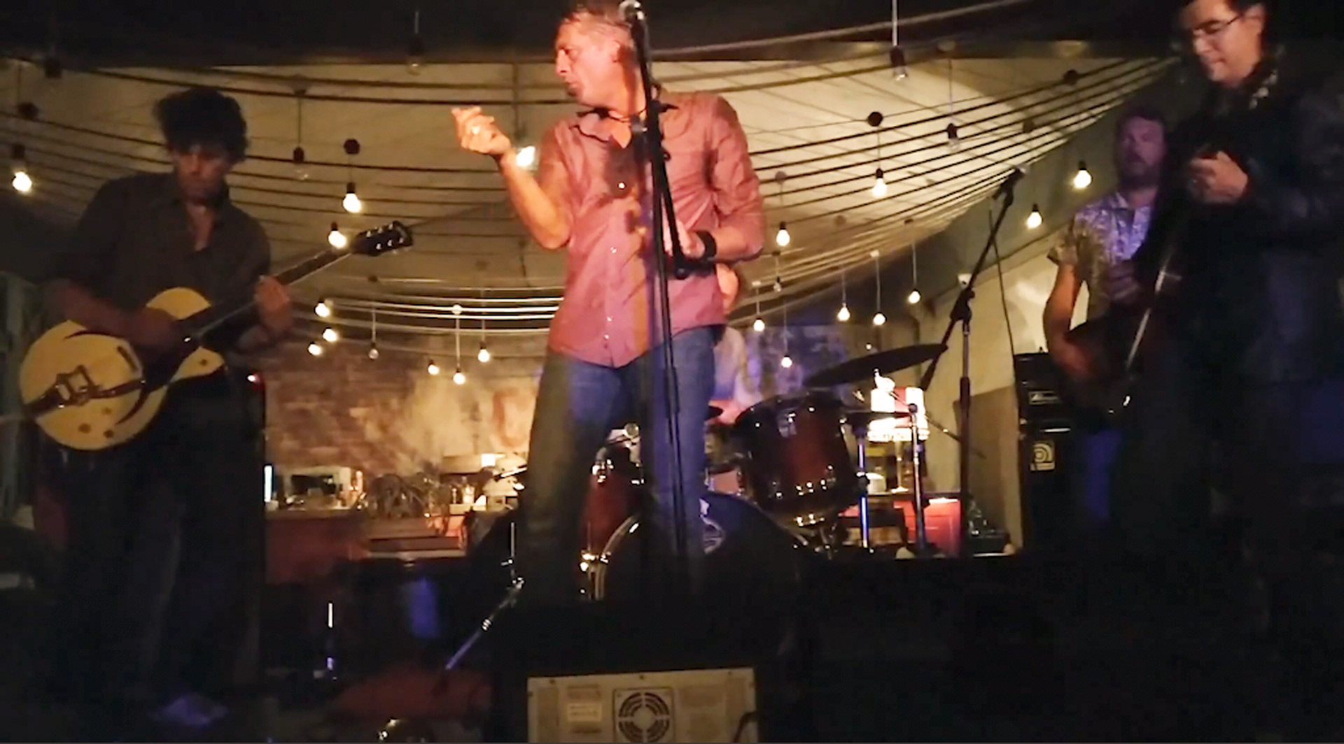 On stage in Cluj in Romania