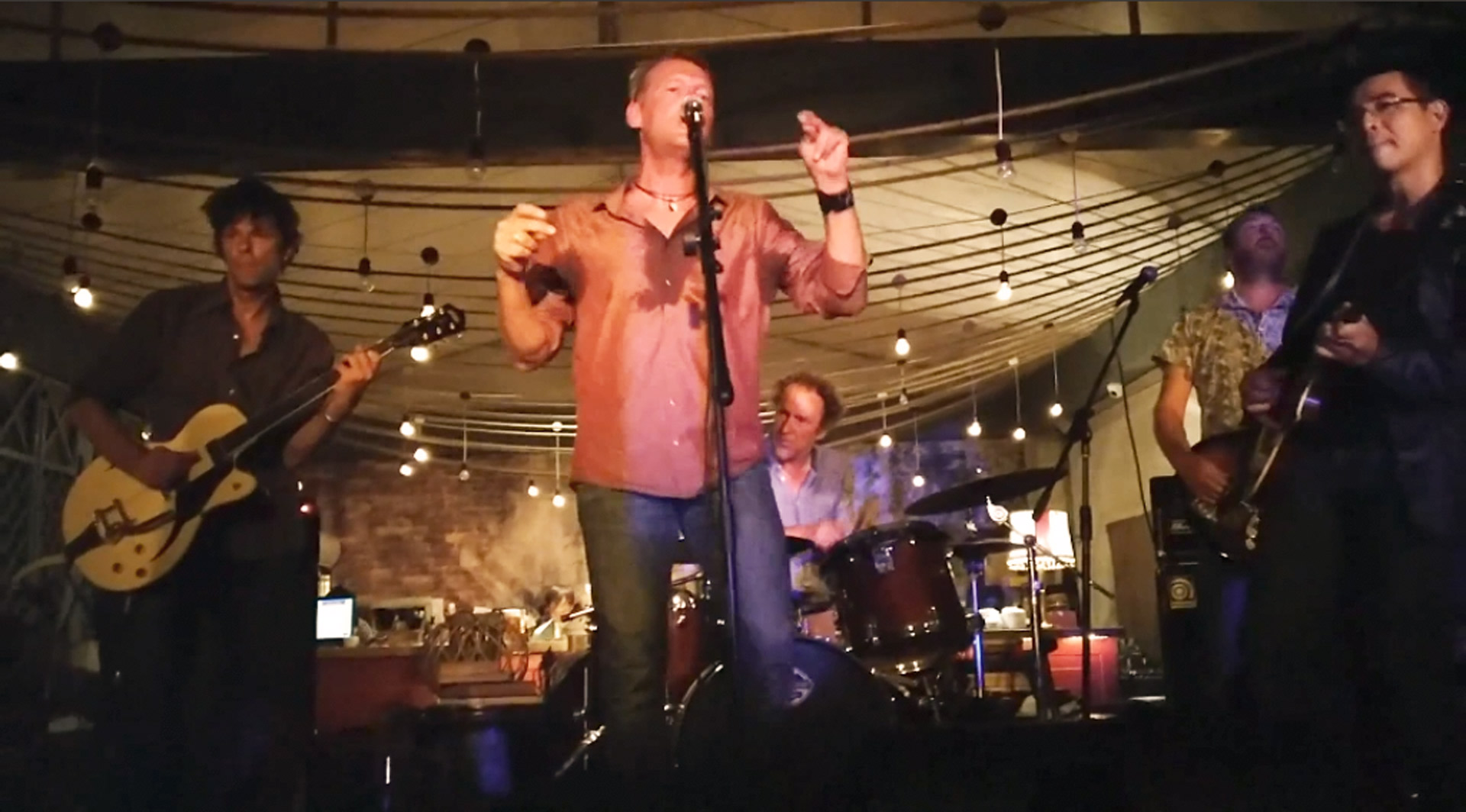 On stage in Cluj in Romania